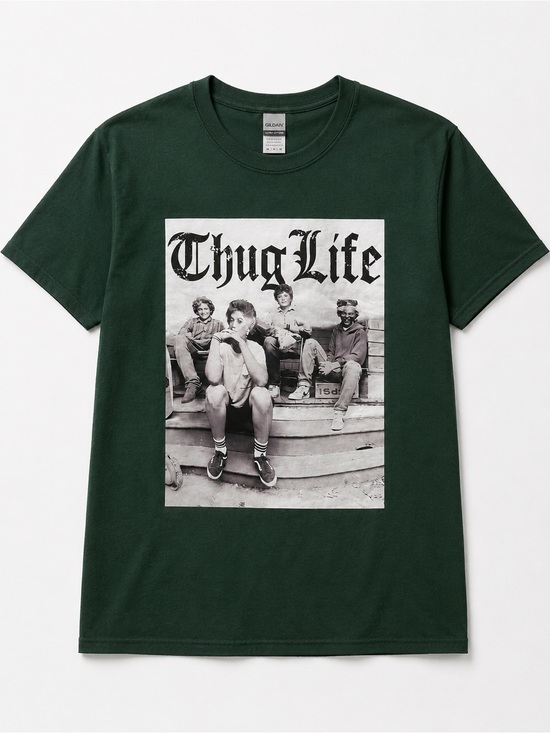 The Unbranded Brand Tops - Golden Girls “Thug Life” Graphic Tee in‎ Green Size Med. Characters Fun summer T